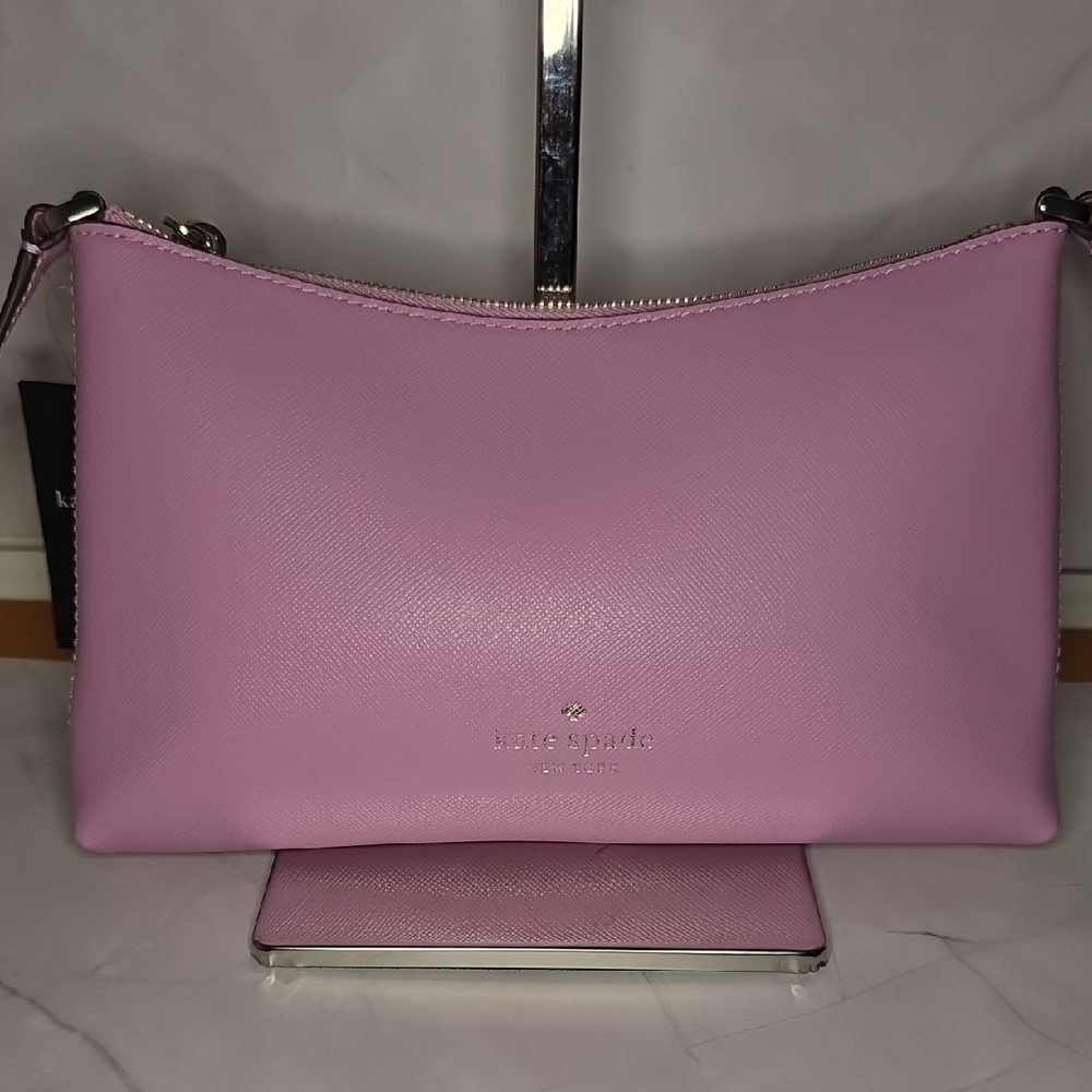 Kate Spade Pinkish Purple Saffiano Leather Crossbody Bag
